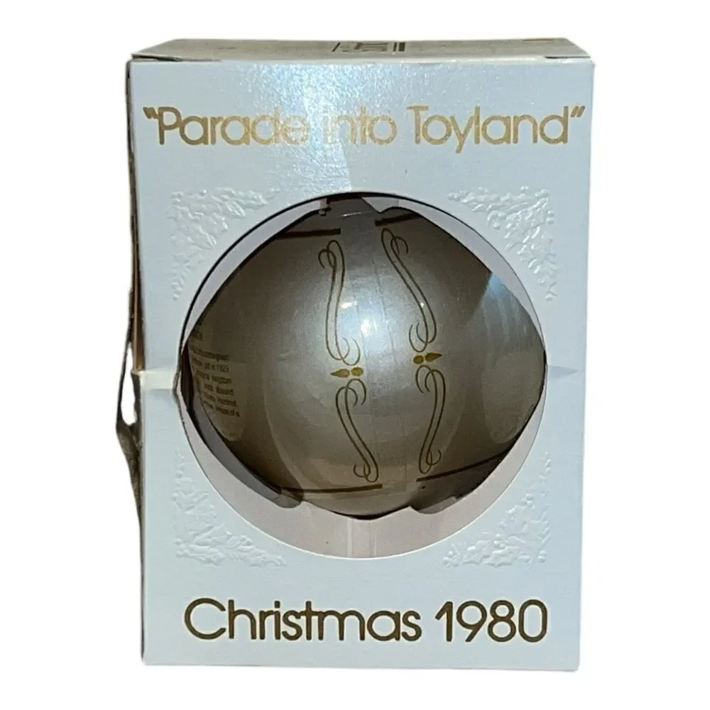 Schmid Berta Hummel Parade Into Toyland 1980 Christmas Glass Ornament W Box